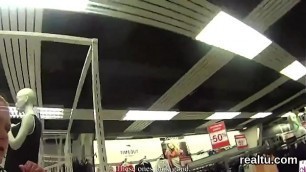 Adorable czech girl is teased in the supermarket and rode in pov