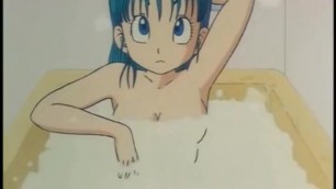 Goku helps Bulma in her bath
