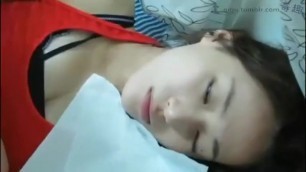 Cum on the face when she's sleeping