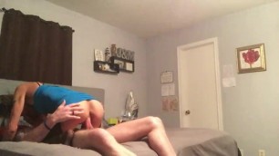 Sucking on his big dick and Getting drilled while ridding him!
