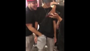 Hung Guy Lets His Friend Jerks Him Off in Public (Watch Til The End)