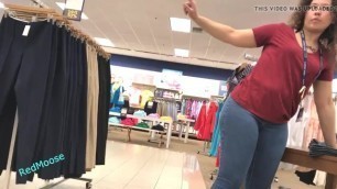 BIG BOOTY AFRO LATINA IN JEANS CANDID CAM