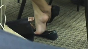 Asian Crossed Ankle Flats DIpping (with Face Shot)