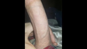 Morning wood causes 22 year old to wake up with 9 inch cock