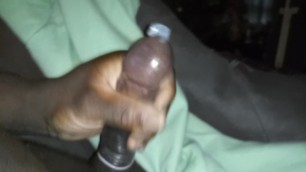 Stroking With A Condom And Moaning