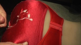 Who doesn't love cumming on red satin? Wanna see more?