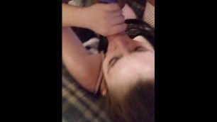 Blowjob from my girls bff while she was upstairs