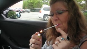 My moms hot friend smokes Capri 120's