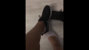 Black Nike Roshe Run - Ped Socks !