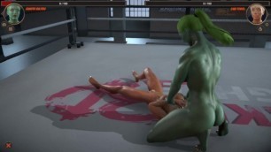 Jennifer Walters VS Gina Tonica (Naked Fighter 3D)