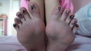 Write anything you want on my feet!