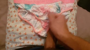 Cumming on my little sister's panties #3