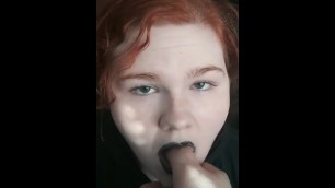 Redhead Goth Slave Begs For Her Master