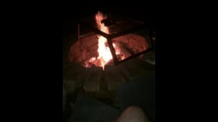 Sloppy Blowjob at Camp Fire