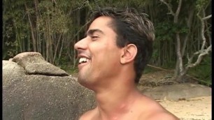 Lucky stud fucks hot, Brazilian babe on the beach